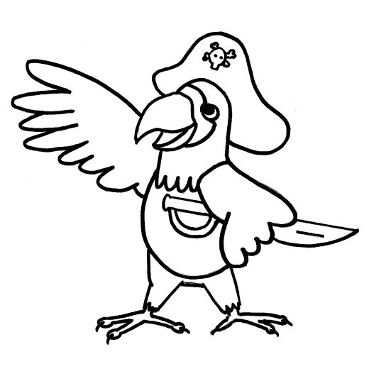 Parrot Coloring Pages 520x530 Parrot Coloring Pages