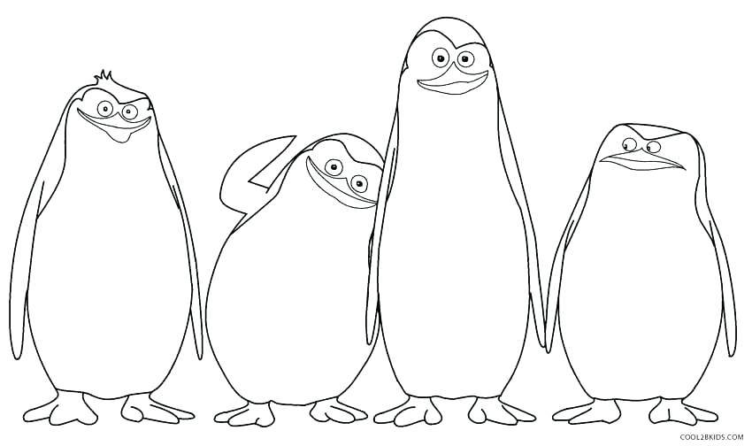 850x504 Penguin Coloring Pages Cartoon Penguin Coloring Pages Cute