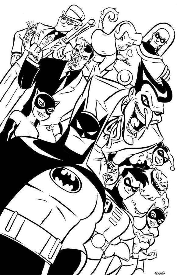 581x900 Batman Cartoon Coloring Pages 13 With Batman Cartoon Coloring