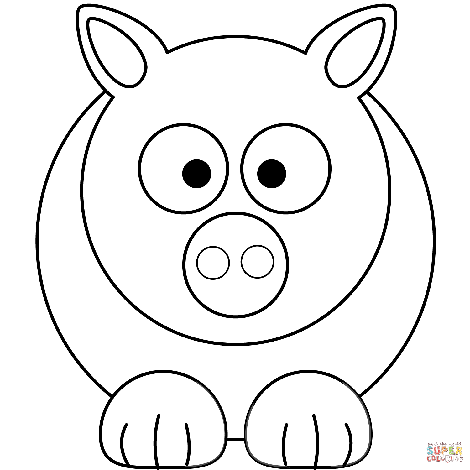 Elegant Simple Cartoon Pig Coloring Page Have Pig Coloring Page 1500x1500 Elegant Simple Cartoon Pig Coloring Page Have Pig Coloring Page
