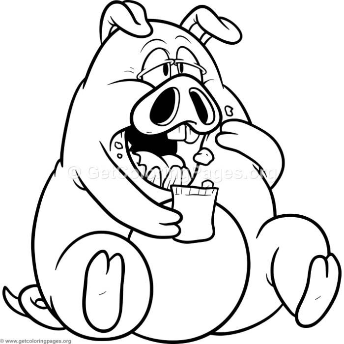 Funny Cartoon Pig Coloring Pages 700x700 Funny Cartoon Pig Coloring Pages