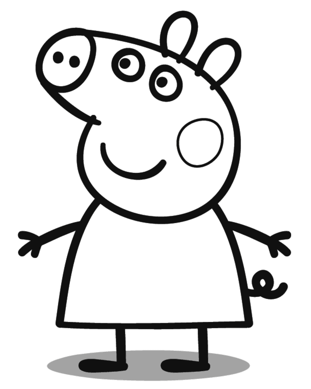 Cartoon Pig Coloring Pages at GetColorings.com | Free printable ...