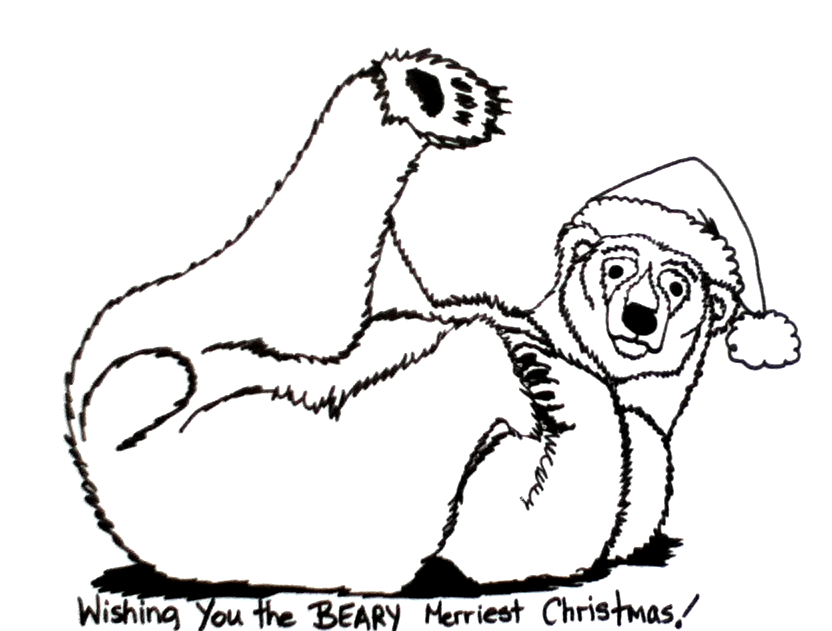 832x631 Polar Bear Coloring Pages