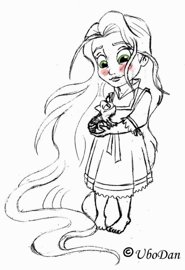 701x1024 Disney Princess Coloring Pages Baby Rapunzel Disney Princess