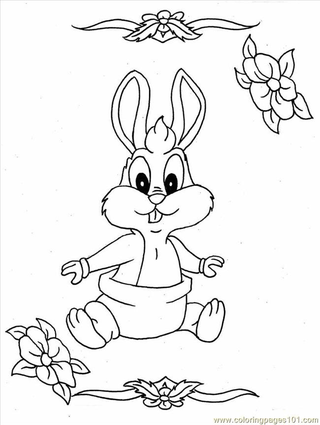 650x862 Cartoon Rabbit Coloring Pages