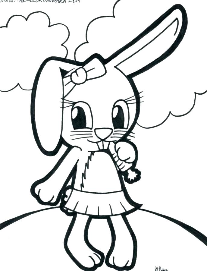 687x899 Rabbit Coloring Picture Rabbit Coloring Picture Medium Size