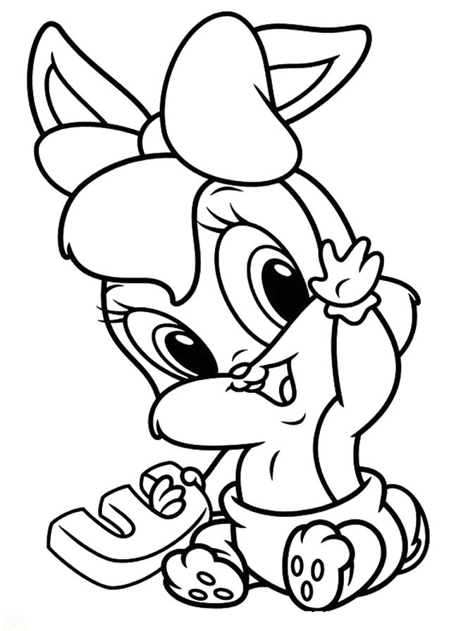 637x896 Baby Rabbit Coloring Pages Color Bros