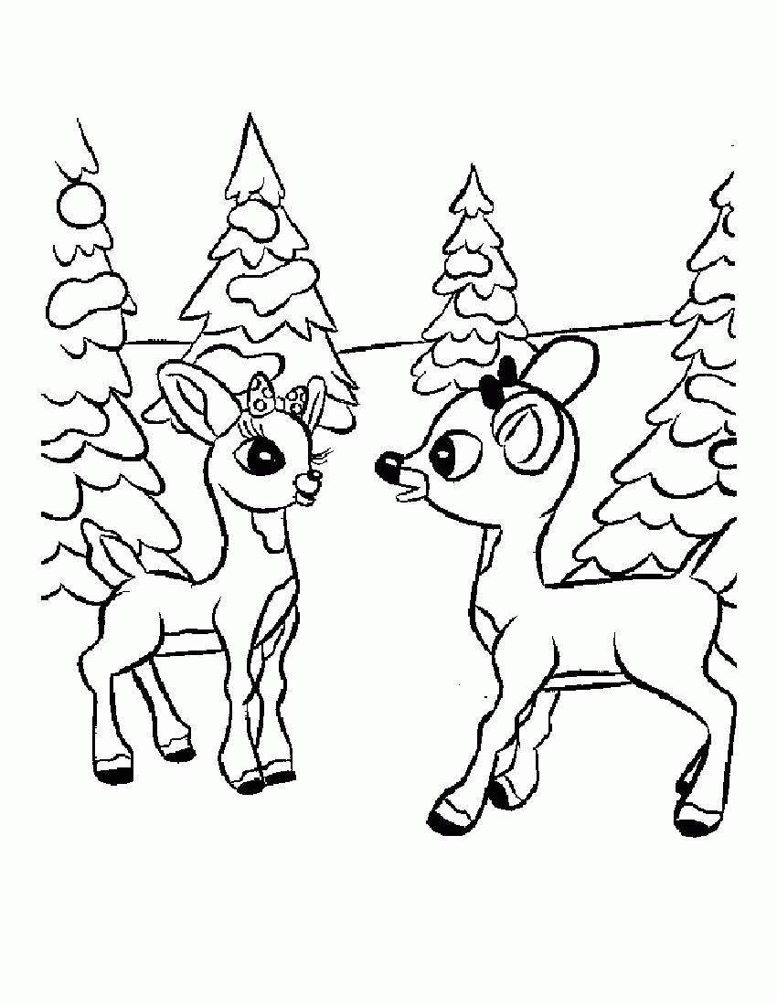 850x1100 Unique Cartoon Christmas Coloring Pages Design Printable
