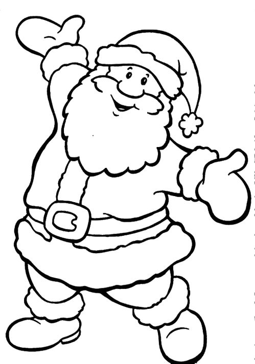 Santa Claus Coloring Pages For Kids Merry Christmas 499x713 Santa Claus Coloring Pages For Kids Merry Christmas