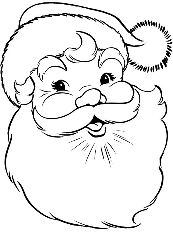 Face Of Santa Claus Coloring Pages 564x769 Face Of Santa Claus Coloring Pages