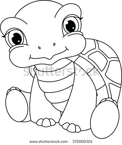 394x470 Baby Turtle Coloring Pages Cute Sea Baby Sea Turtle Coloring Page