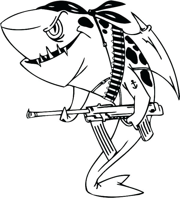 600x661 Great White Shark Coloring Pages Great White Shark Drawings