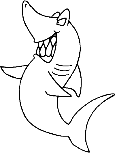 399x530 Cartoon Shark Coloring Page Amp Coloring Book