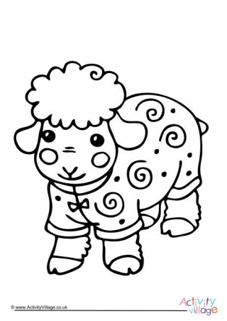 320x452 Sheep Colouring Pages
