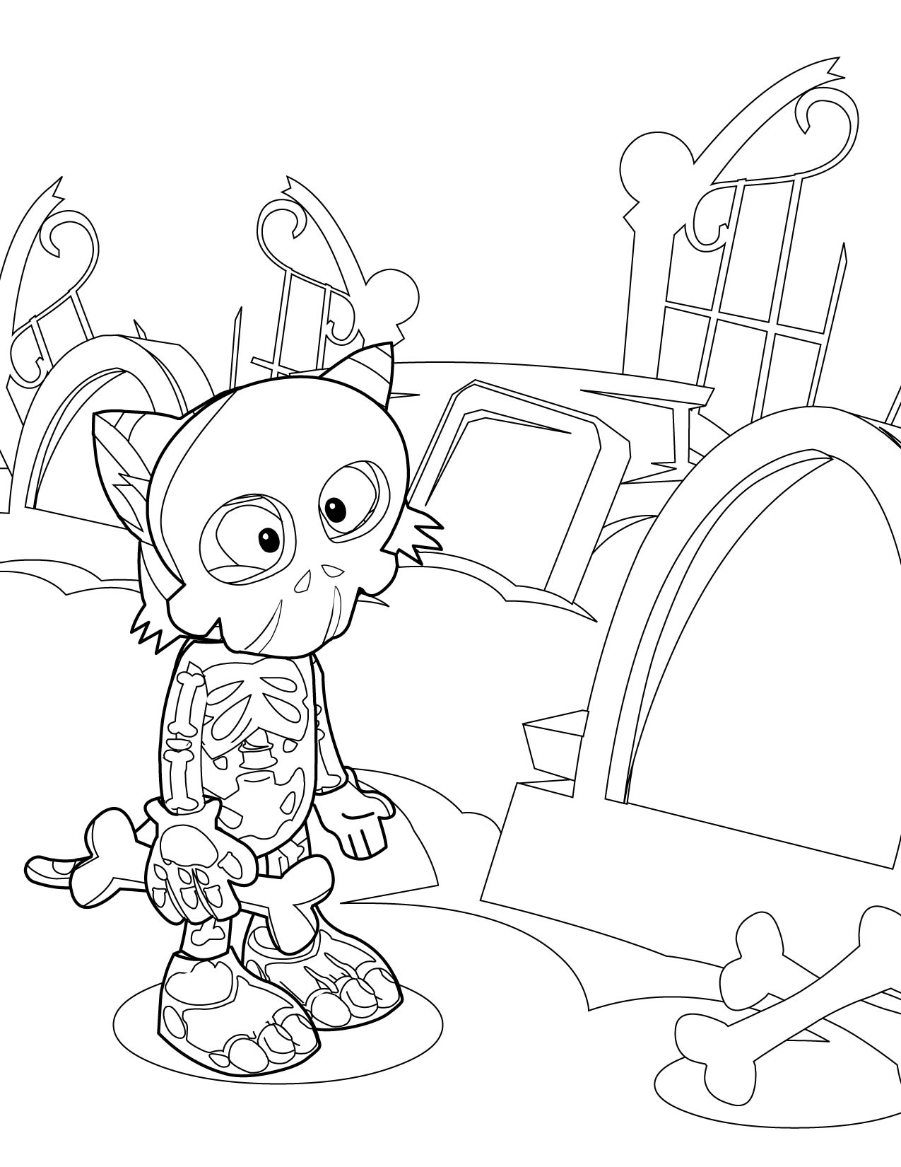 1275x1650 Best Human Skeleton Coloring Pages For Kids