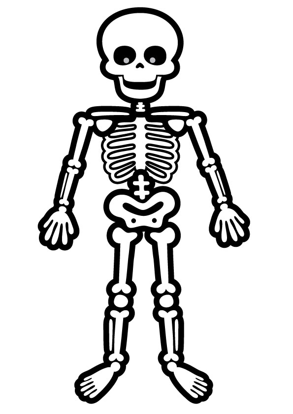 Cartoon Skeleton Coloring Pages at GetColorings.com | Free printable ...
