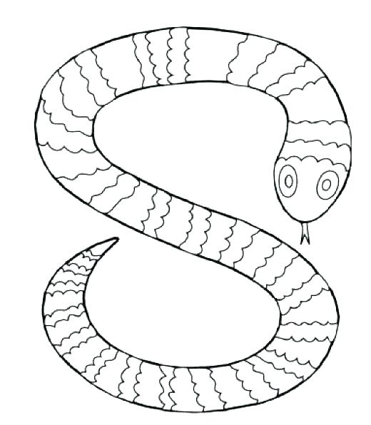 520x596 Free Printable Cartoon Snake Coloring Page For Kids Cartoon Snake