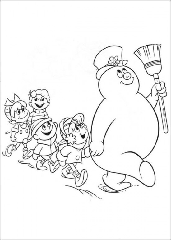 Free Printable Frosty The Snowman Coloring Pages 550x770 Free Printable Frosty The Snowman Coloring Pages