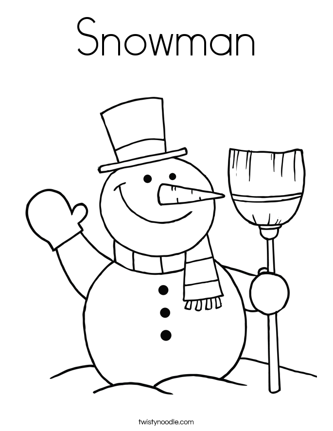 Snowman Coloring Page Snowman Coloring Page Twisty Noodle 685x886 Snowman Coloring Page Snowman Coloring Page Twisty Noodle
