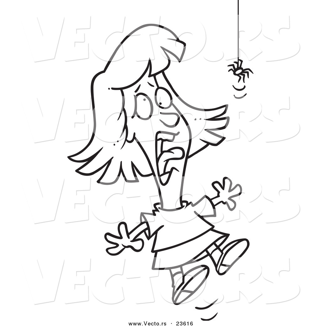 Vector Of A Cartoon Girl Screaming 1024x1044 Vector Of A Cartoon Girl Screaming