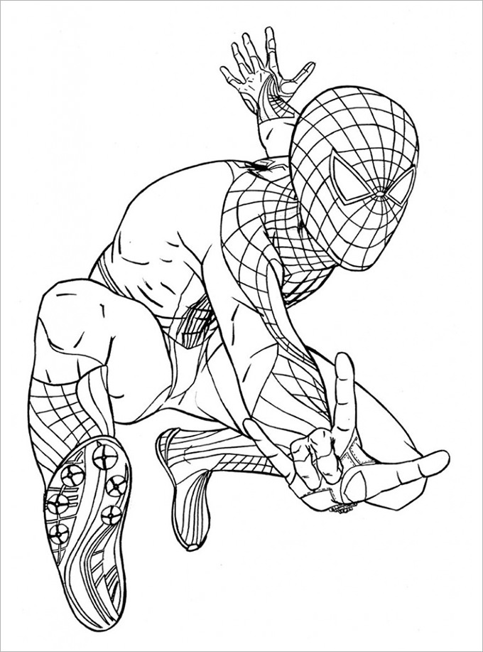 680x917 Spiderman Colouring Pages