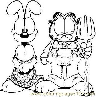 317x320 Garfield 0017 Coloring Page