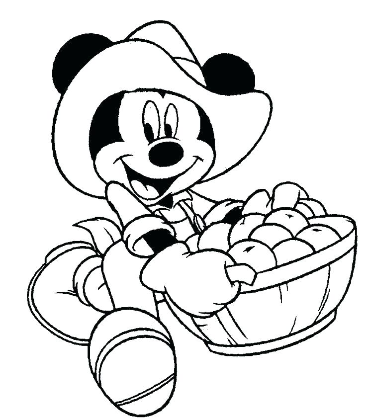 736x841 Mickey Mouse Thanksgiving Coloring Pages