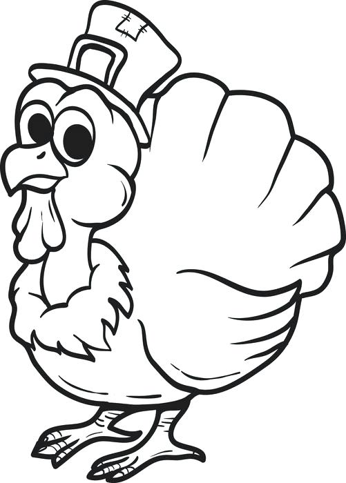 501x700 Cartoon Turkey Coloring Page Free Printable For Kids 4 Christian