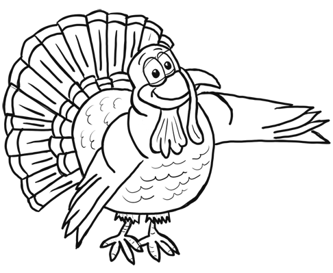 486x399 Cartoon Turkey Coloring Pages Of Thanksgiving Coloring Pages