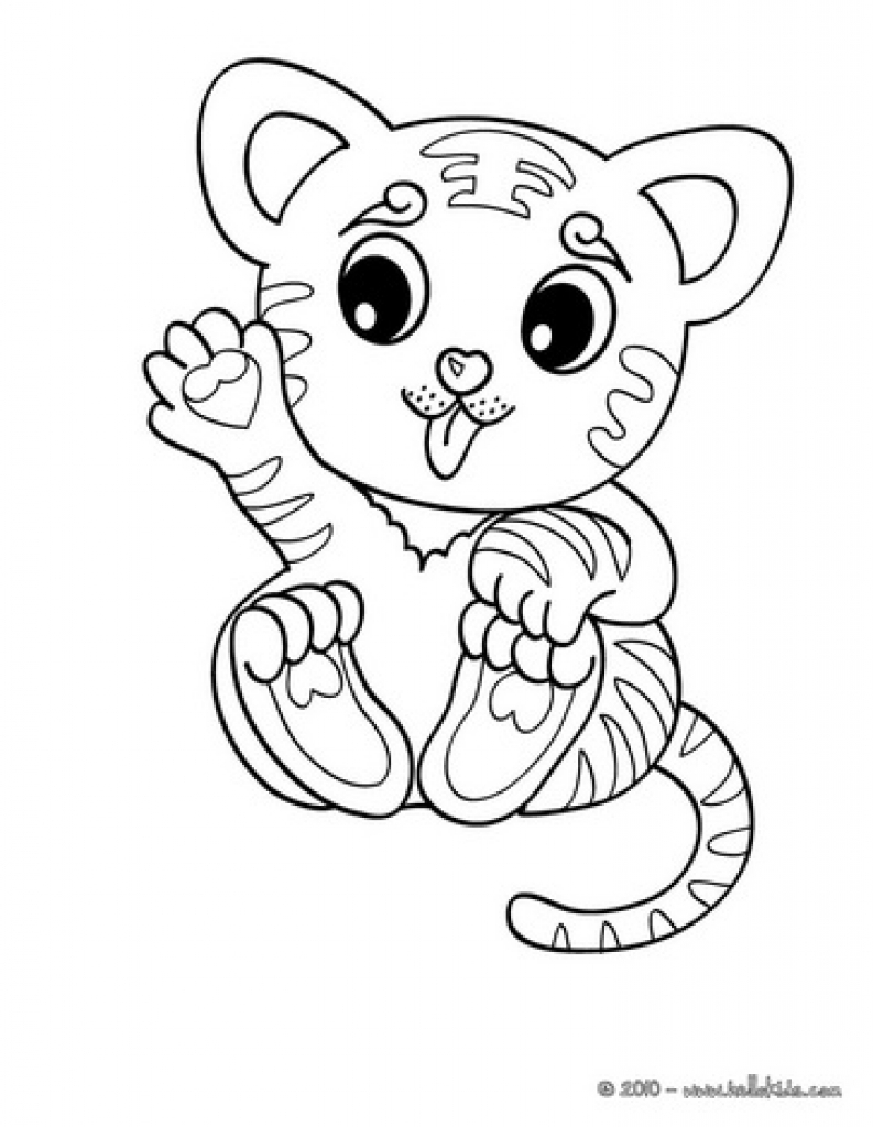 Online Coloring Page Of Cute Cartoon Tiger Cub Quilts 793x1024 Online Coloring Page Of Cute Cartoon Tiger Cub Quilts