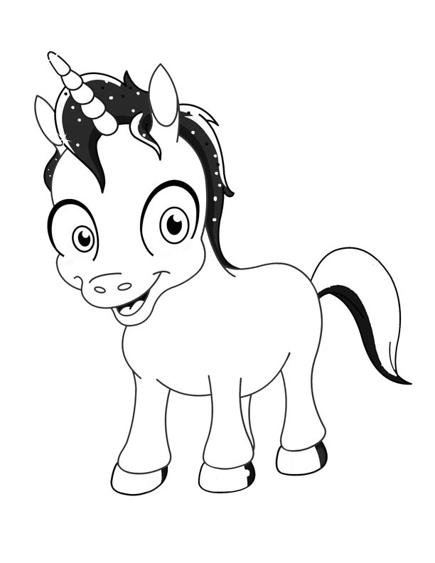 Cartoon Unicorn Coloring Pages 612x792 Cartoon Unicorn Coloring Pages