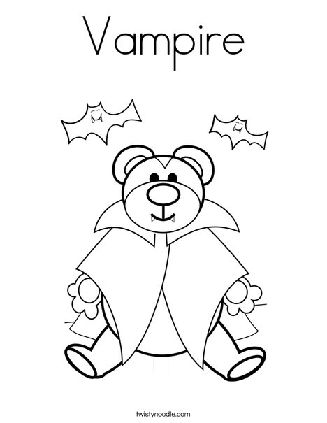 468x605 Vampire Coloring Page