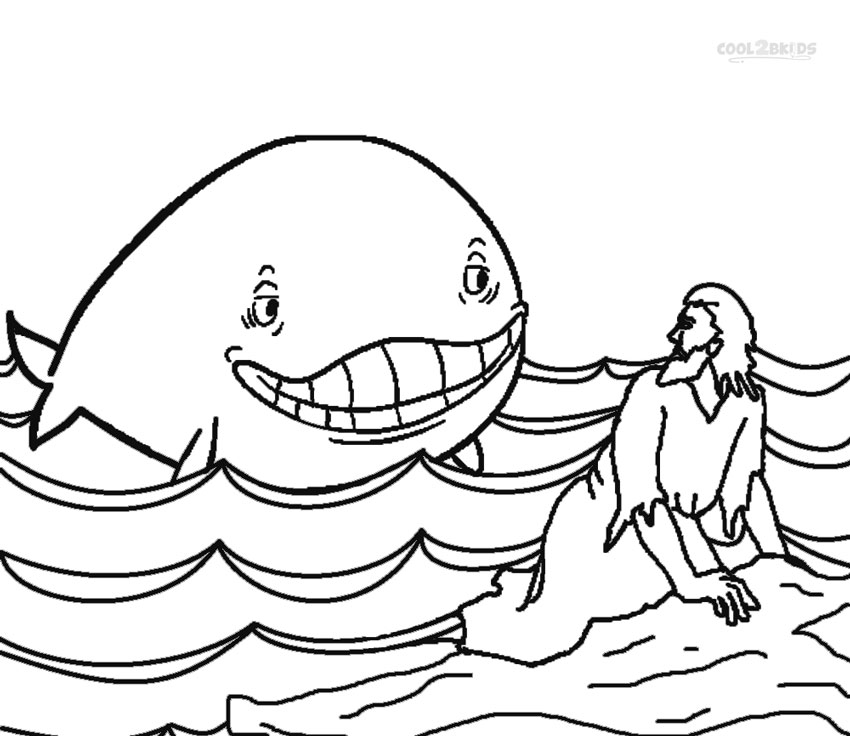 850x736 Printable Jonah And The Whale Coloring Pages For Kids Cool2bkids