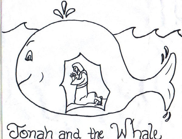 600x456 Printable Jonah And The Whale Coloring Pages Coloring Me
