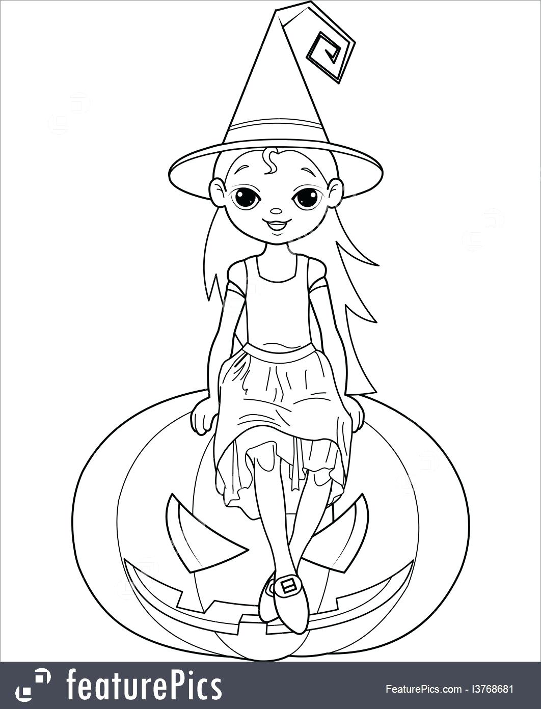 1062x1392 Witch Coloring Pages Sitting On Pumpkin Page Wicked Inside 1