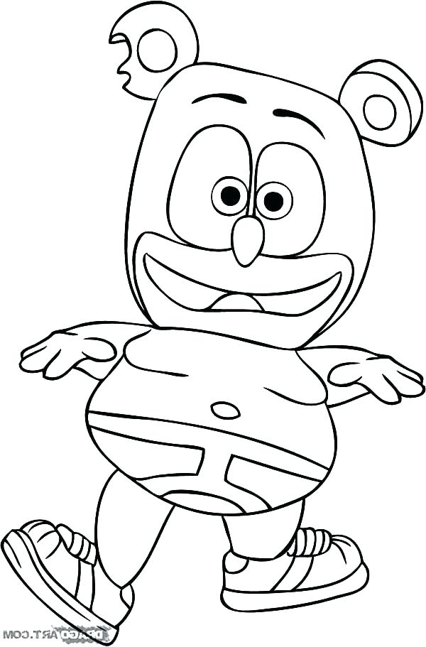 600x911 Gummy Bear Coloring Pages Bear Coloring Pages Gummy Bear Zombie