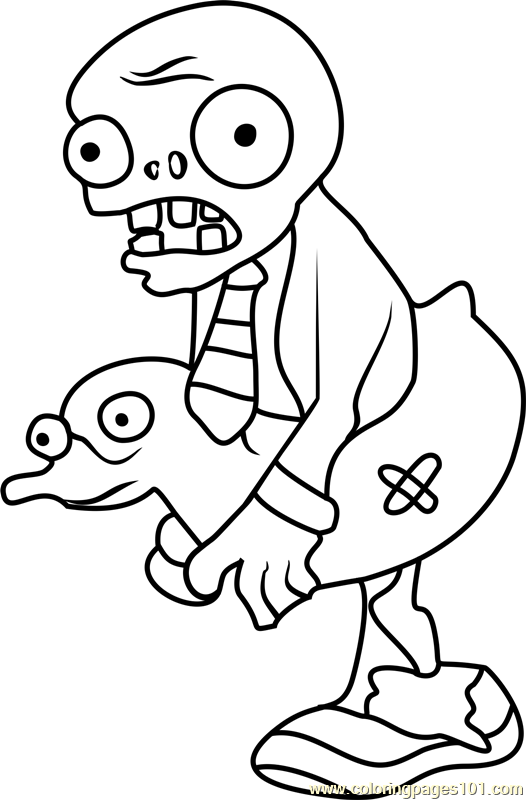 526x800 Ducky Tube Zombie Coloring Page