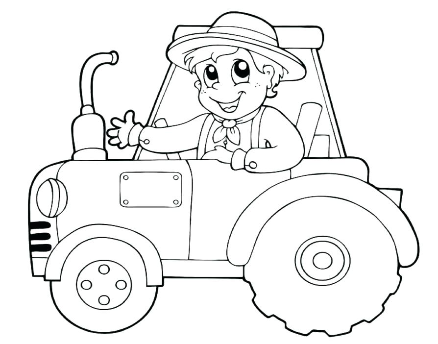 894x702 Tractor Coloring Pages To Print John Tractor Coloring Page John