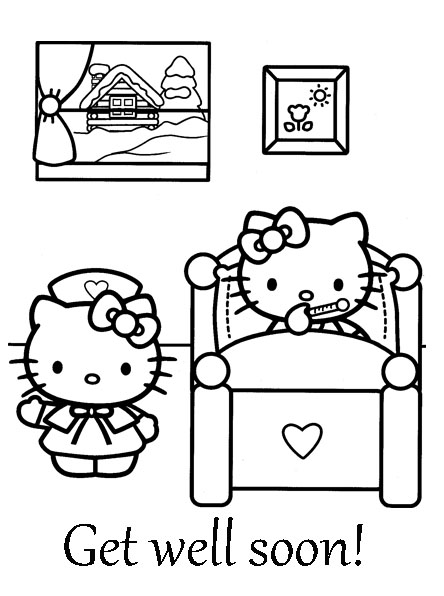 Get Well Soon Coloring Pages 444x596 Get Well Soon Coloring Pages