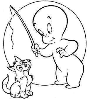 300x367 Casper Coloring Page 3 Casper Coloring Book
