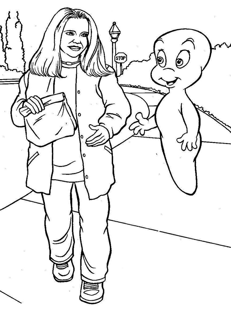 750x1000 Casper Coloring Pages. Download And Print Casper Coloring Pages