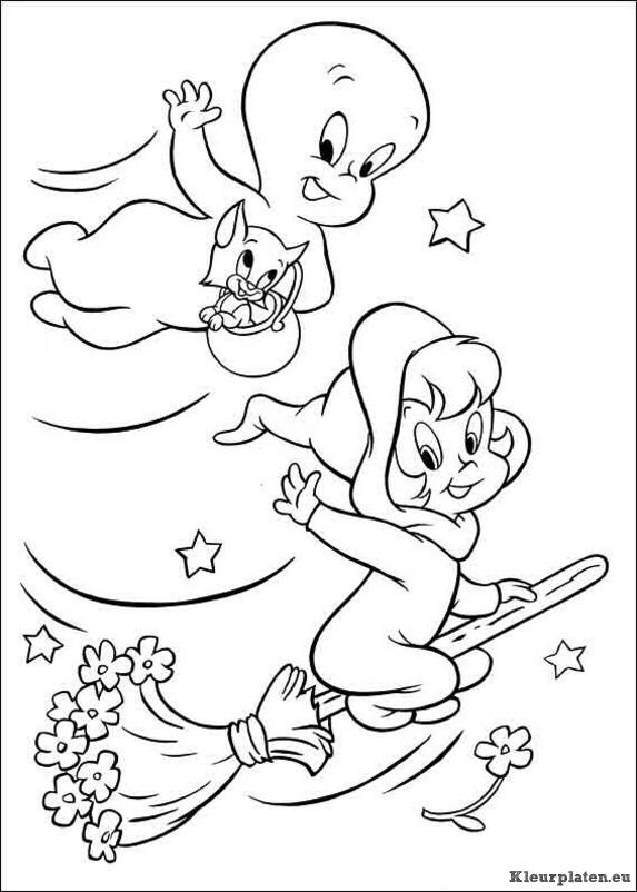 573x802 Casper Het Vriendelijke Spookje Kleurplaat Coloring Pages