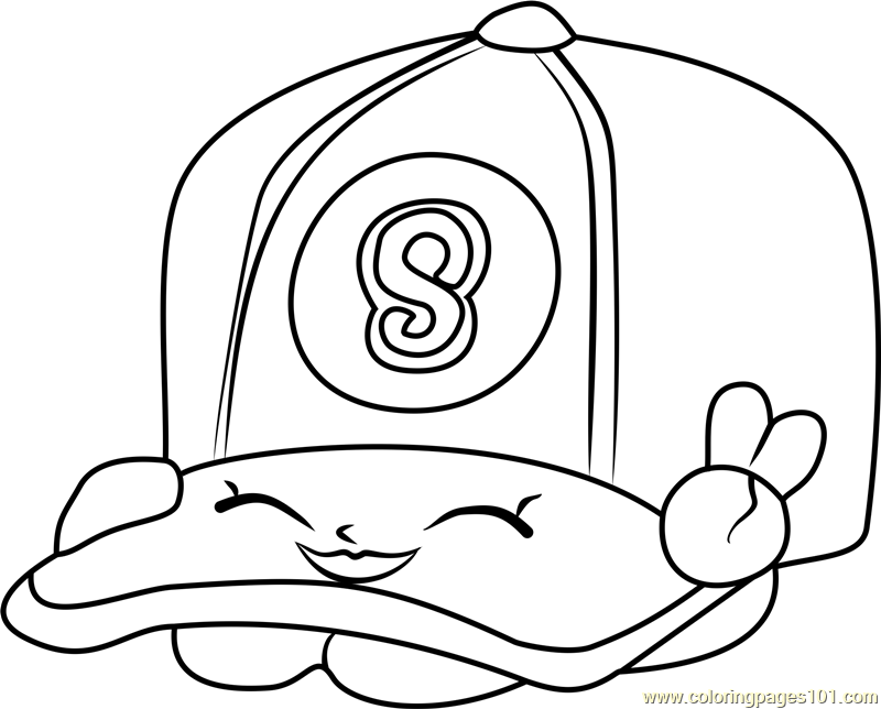 800x644 Casper Cap Shopkins Coloring Page