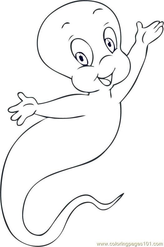 Casper The Friendly Ghost Coloring Page 526x794 Casper The Friendly Ghost Coloring Page