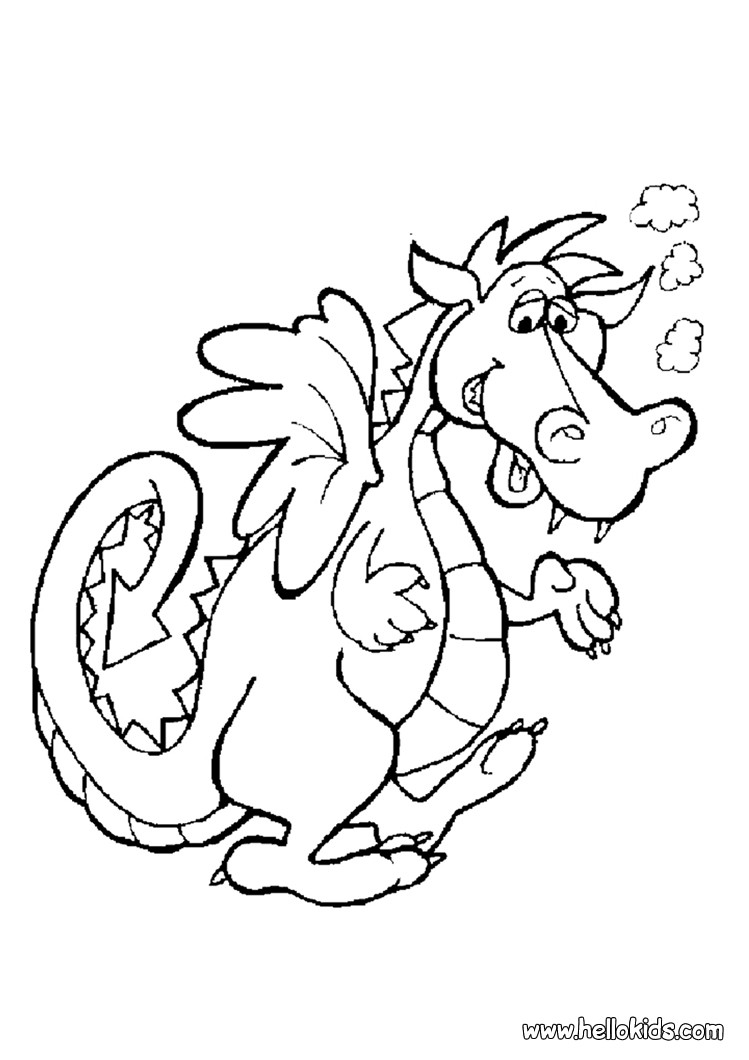 749x1060 Dragon On A Castle Tower Coloring Pages
