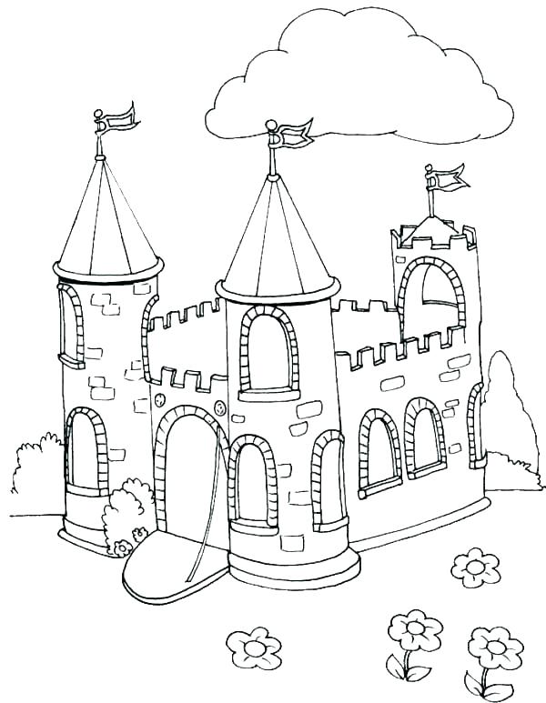 600x773 Coloring Pages Of A Castle Coloring Pages Of Castles Castle