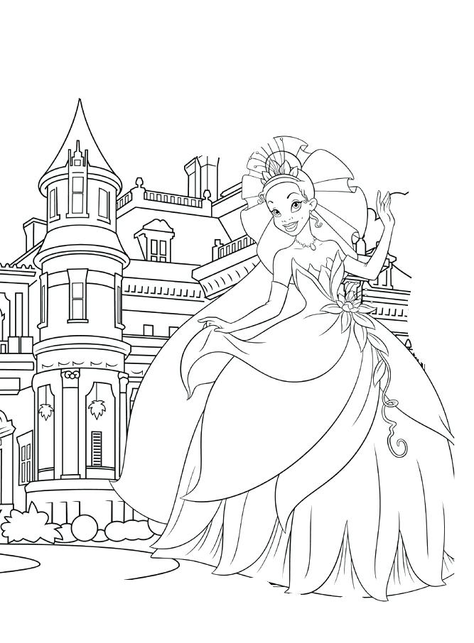 667x906 Princess In Castle Coloring Page