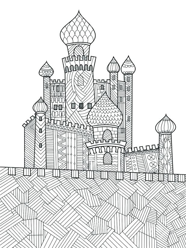 618x824 Mesmerizing Cinderella Castle Coloring Pages 3 Free Coloring