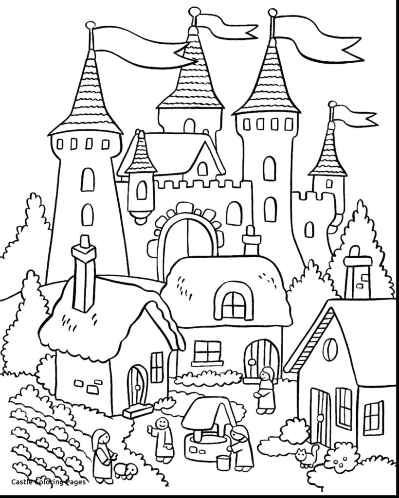 820x1024 Castle Coloring Pages 7