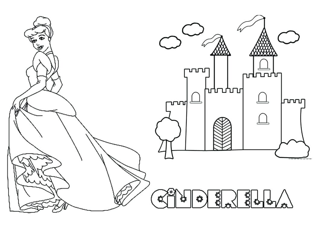 1048x786 Coloring Pages ~ Castle Coloring Pages Simple For Kids Princess